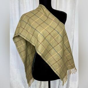 Vintage Burberry’s of London Cashmere Scarf with Fringe
